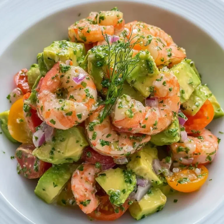Ensalada de gambas y aguacate