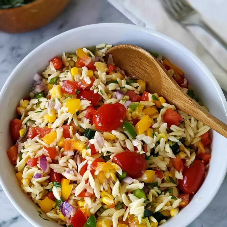 Ensalada de orzo arcoíris