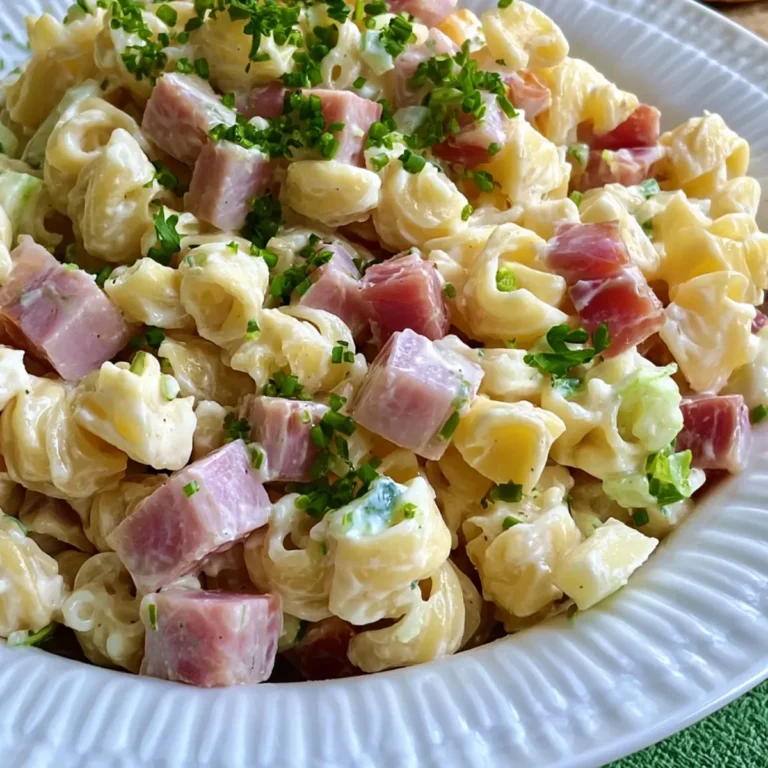 Ensalada de pasta fría con jamón