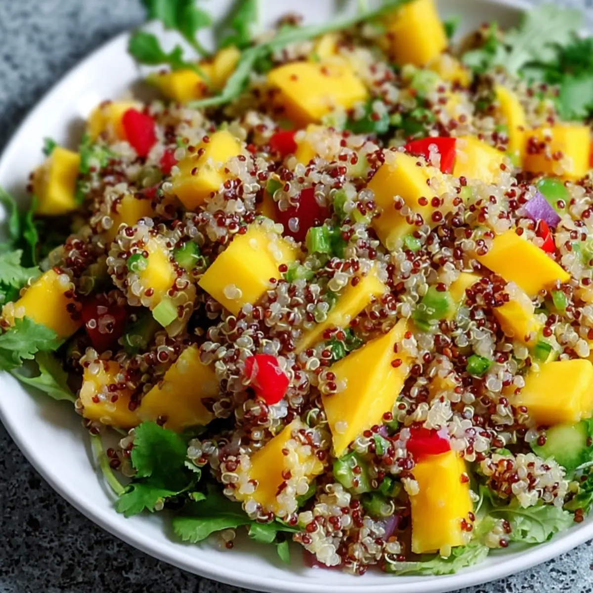 Ensalada de quinoa y mango
