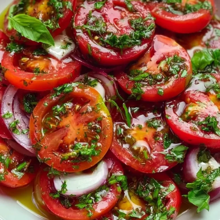 Ensalada de tomates marinados