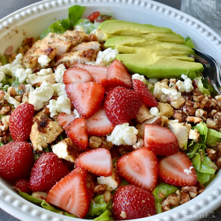 Ensalada de pollo con fresas