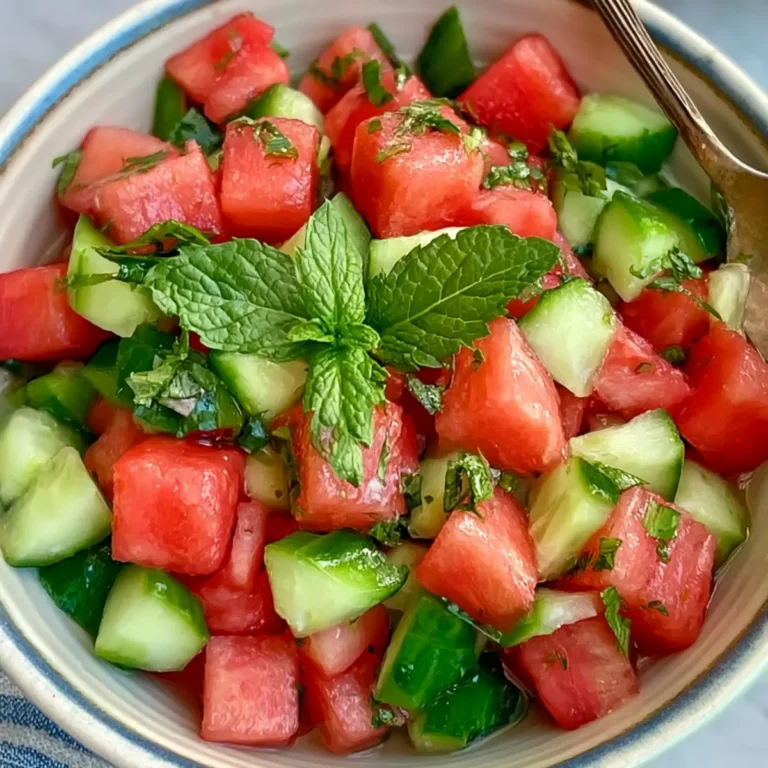 Ensalada de sandía y pepino