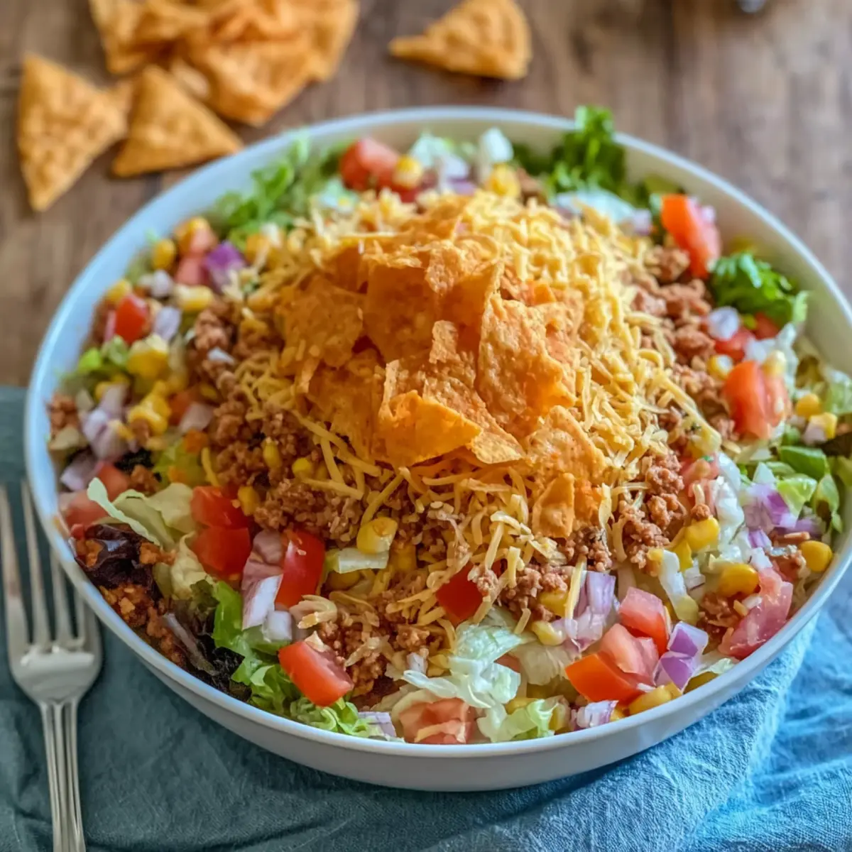 Ensalada de tacos con Doritos