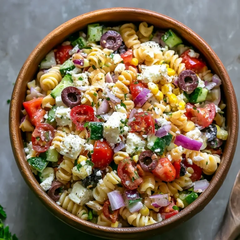 Ensalada griega de pasta picada