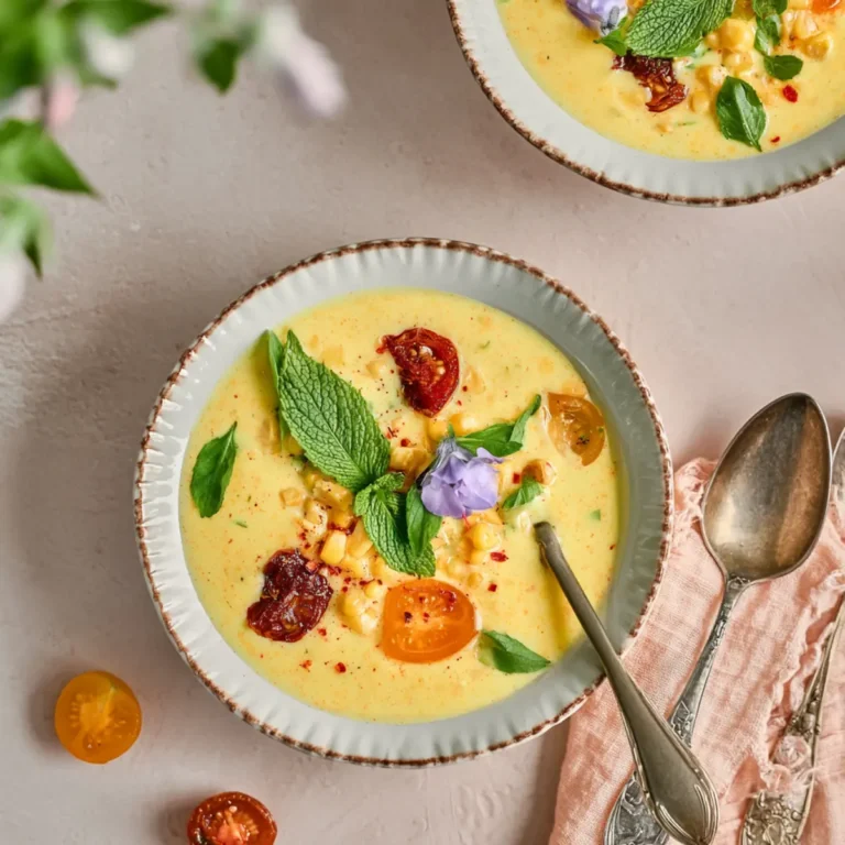 Gazpacho de maíz dulce
