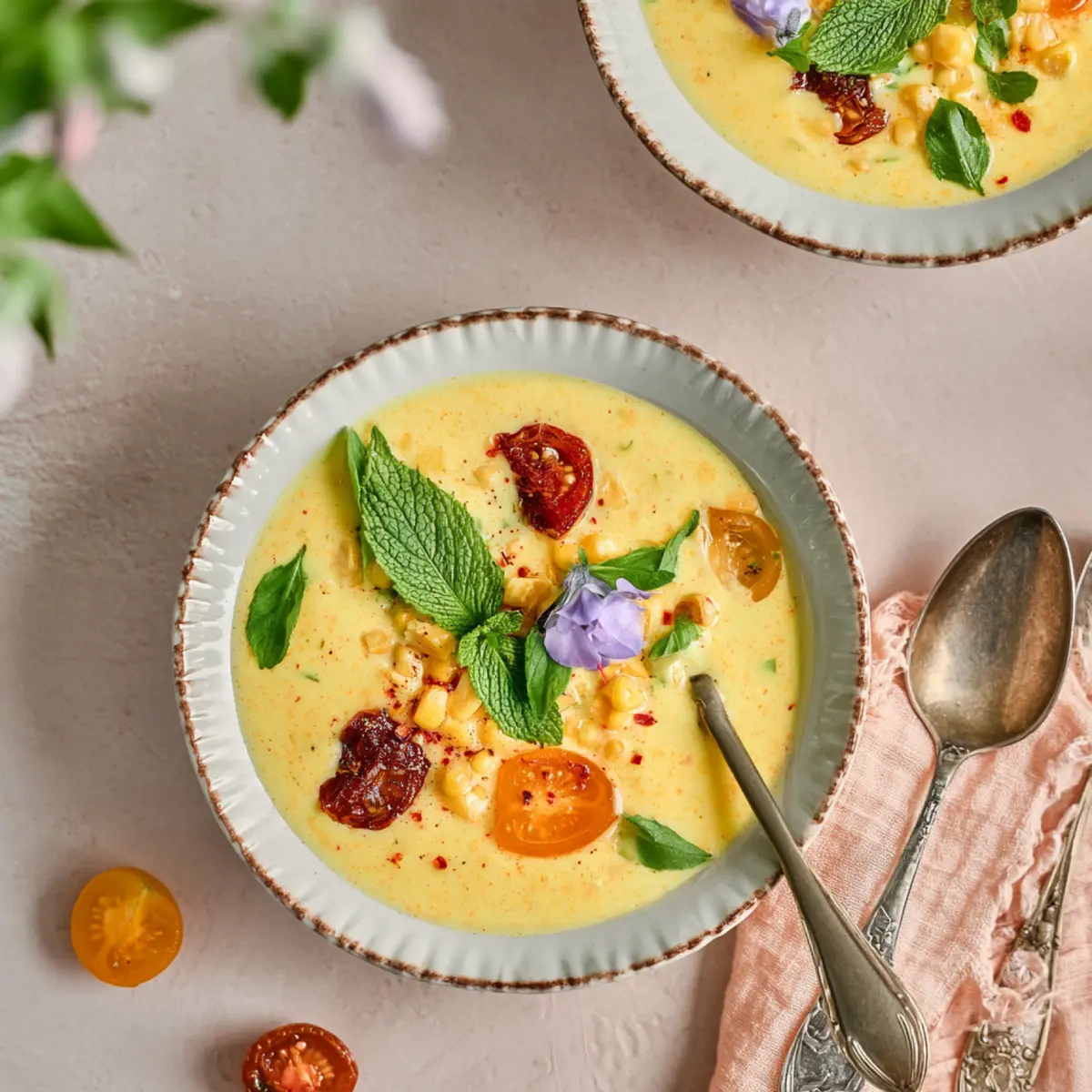 Gazpacho de maíz dulce