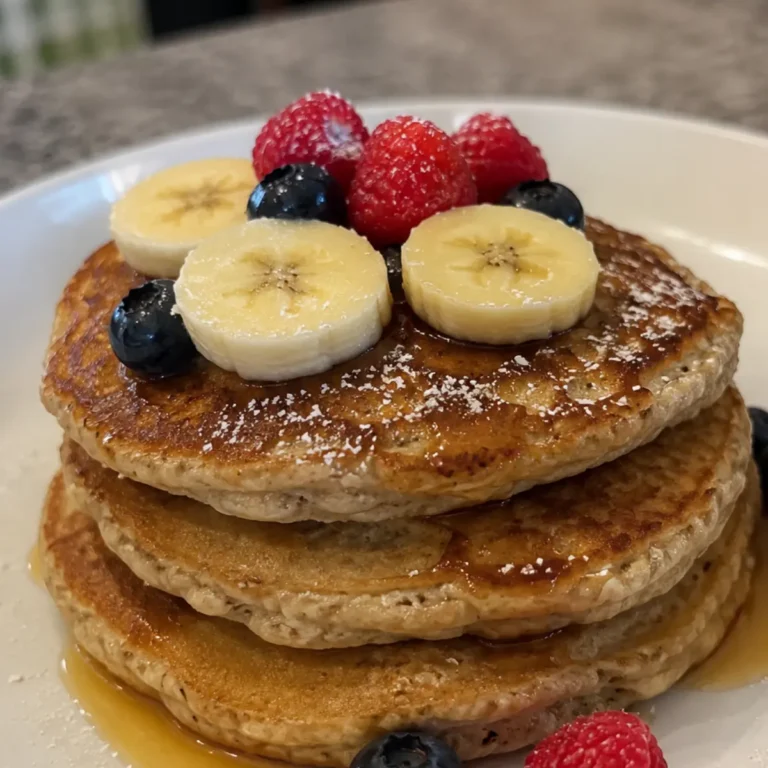 Hotcakes de avena y plátano sin azúcar