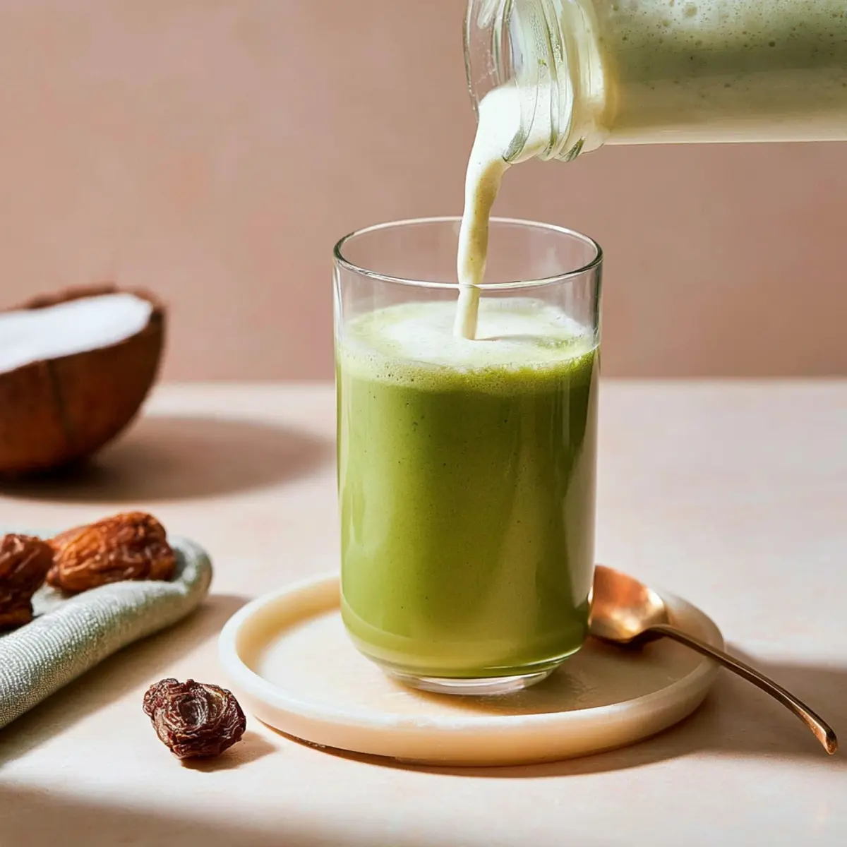 Latte matcha de coco