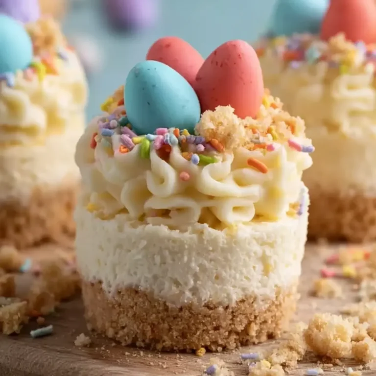 Mini cheesecakes sin horno de Pascua