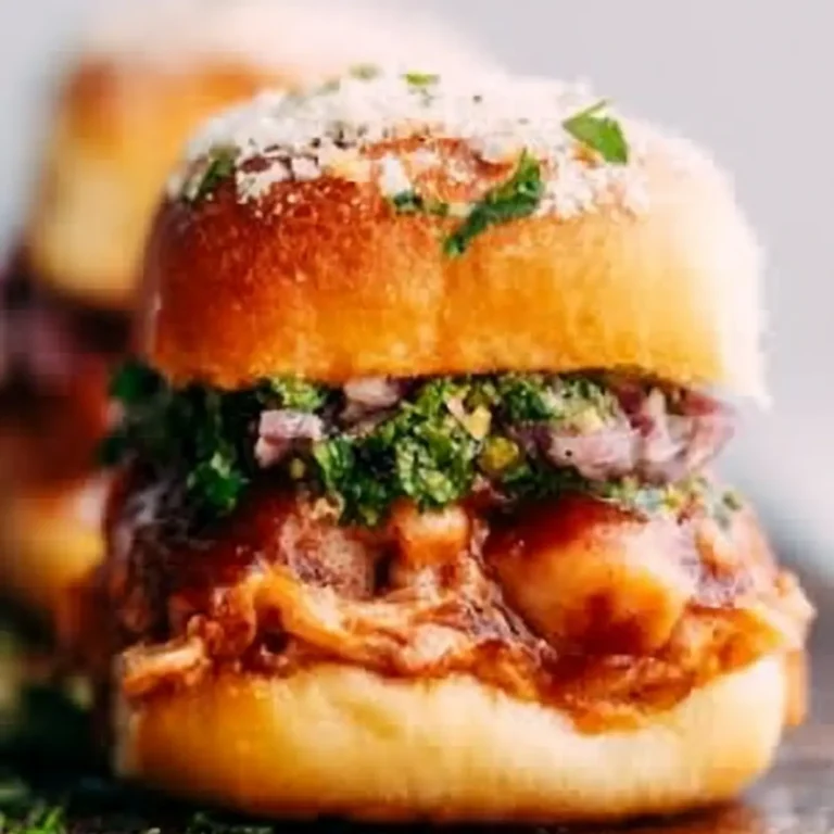 Mini sándwiches de pollo a la barbacoa