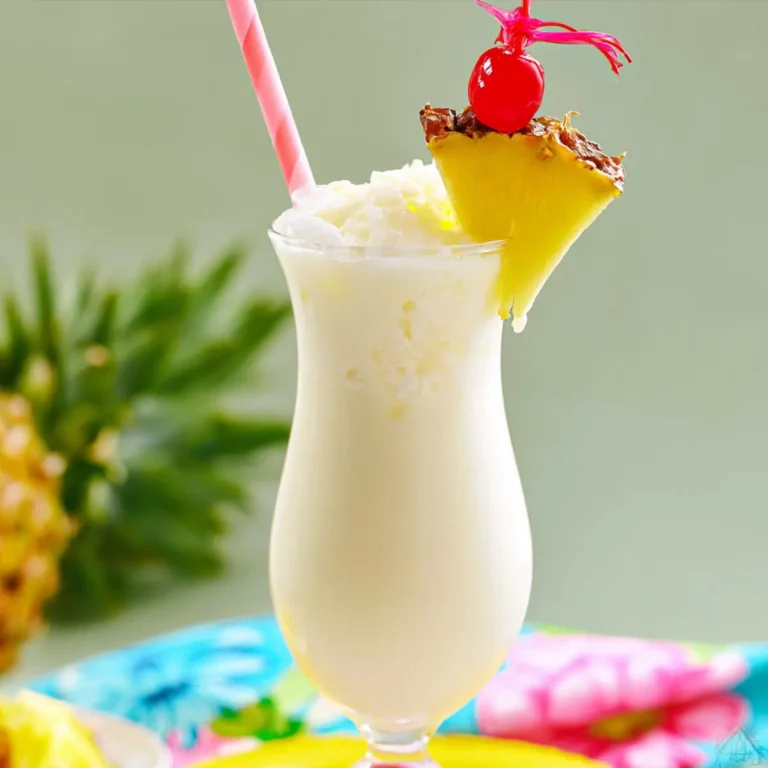 Piña colada con Malibu