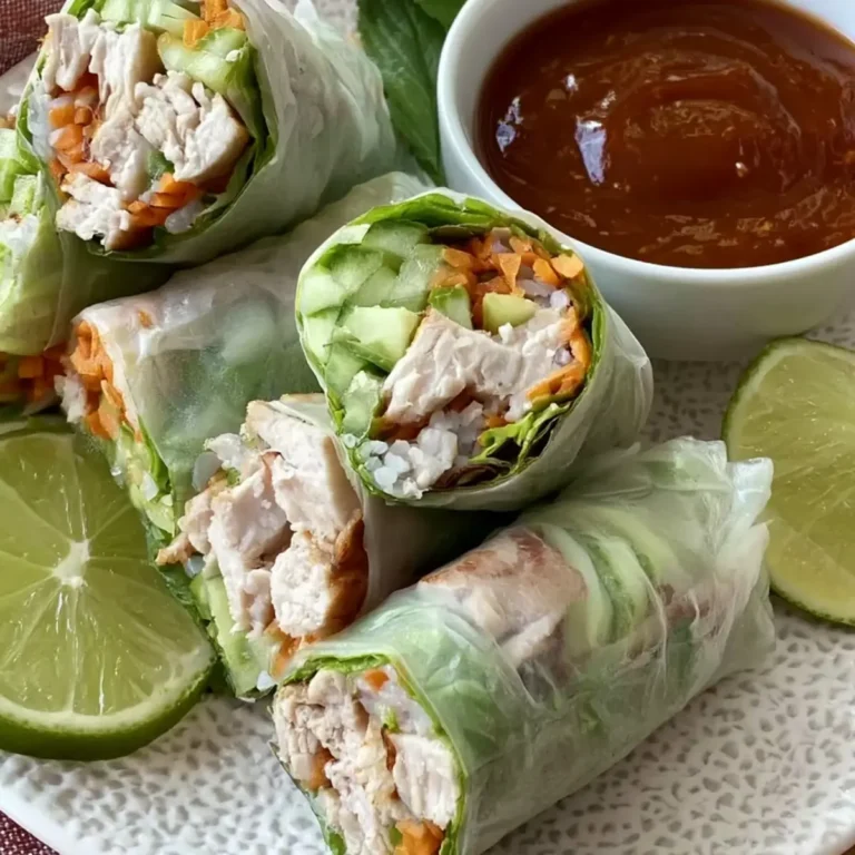 Rollitos vietnamitas de verano con pollo