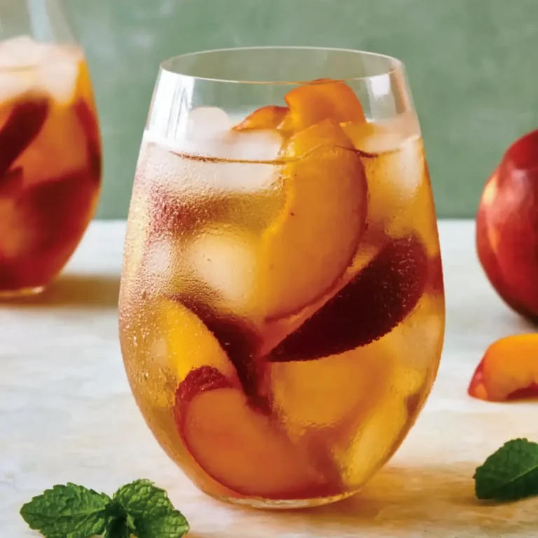 Sangría de melocotón y moscato