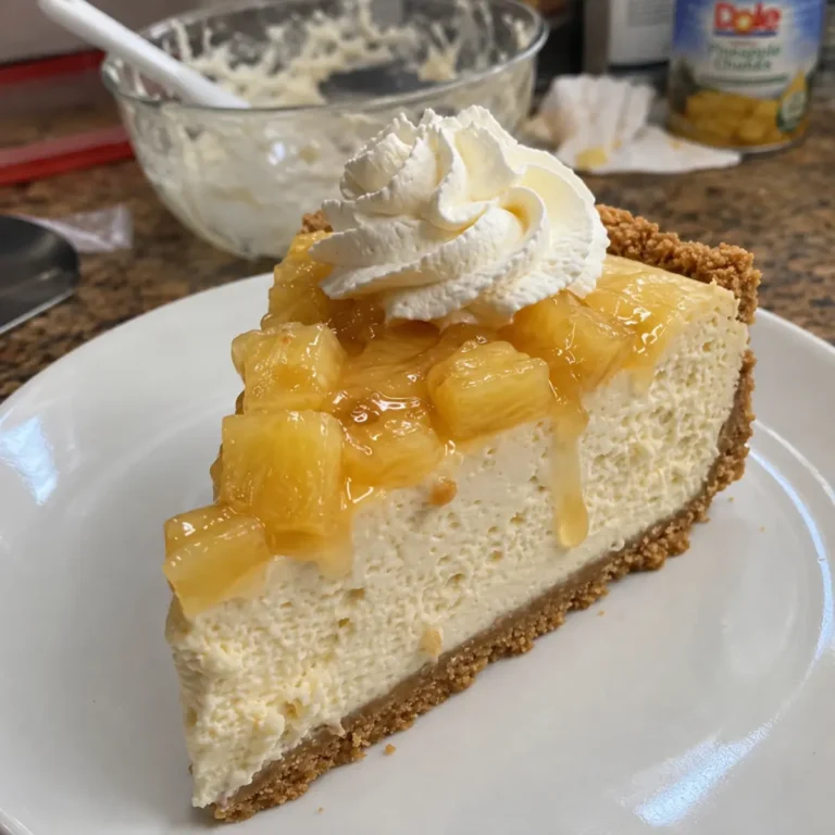 Tarta de queso piña