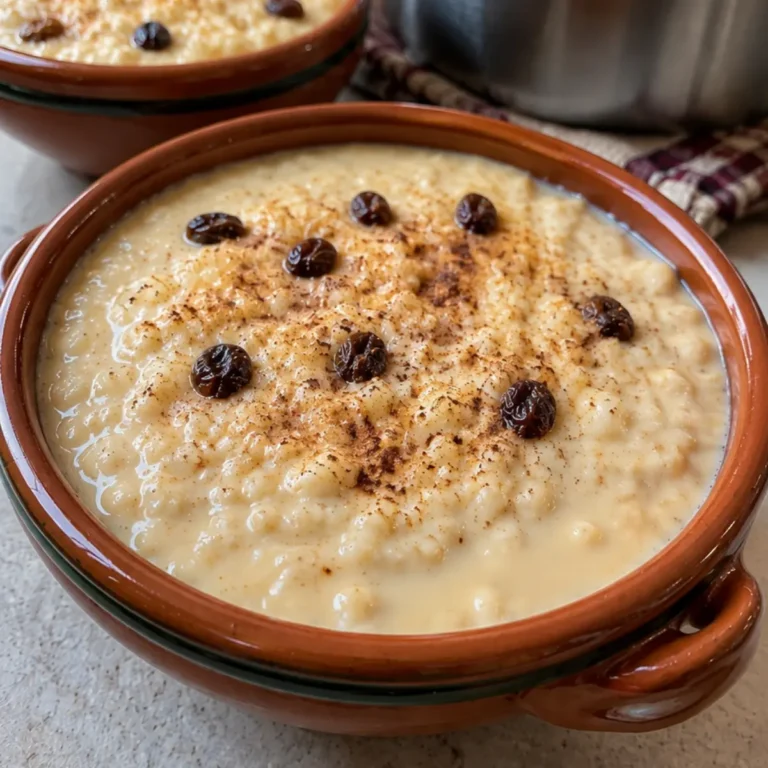 Arroz con leche y rompope