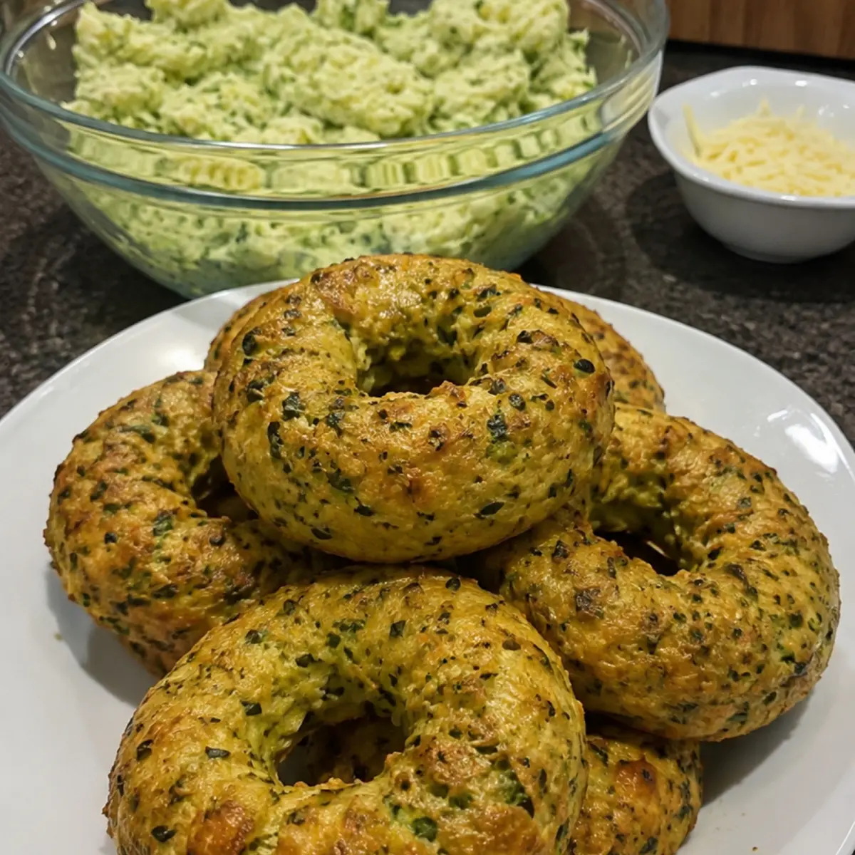Bagels de calabacín (bajos en carbohidratos, cetogénicos)