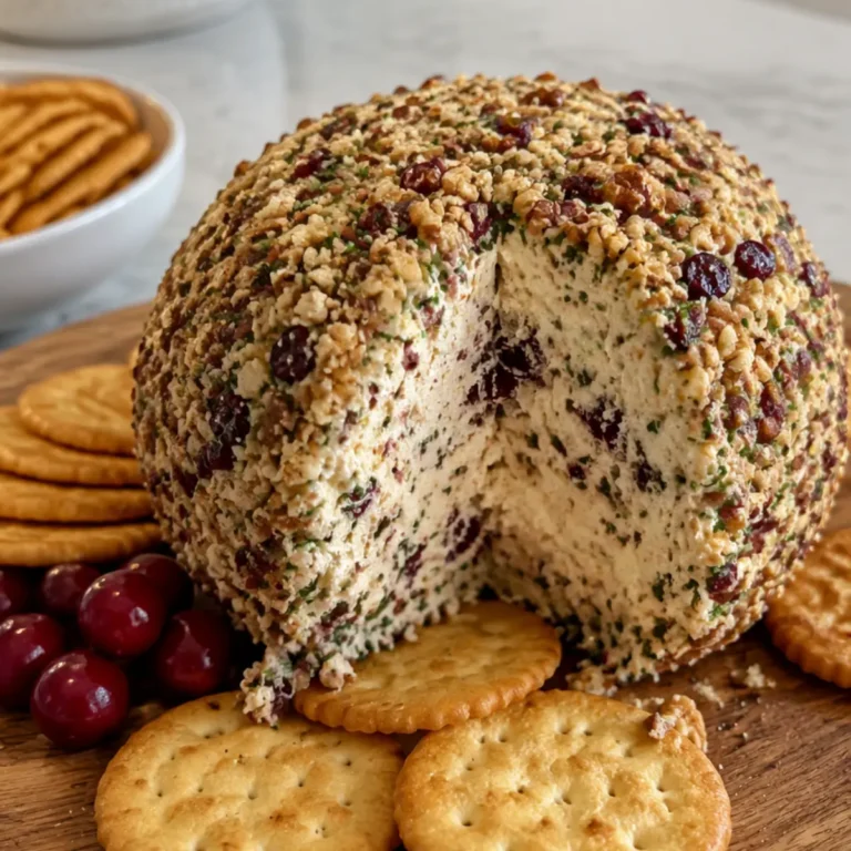 Bola de queso con arándanos y nueces