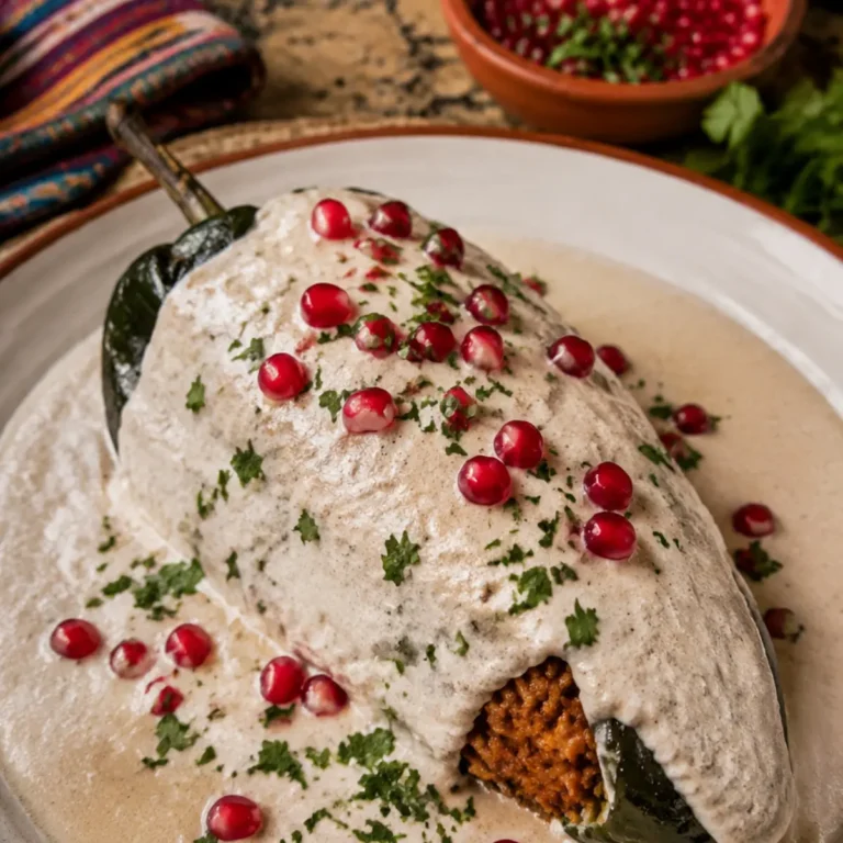 CHILES POBLANOS EN NOGADA