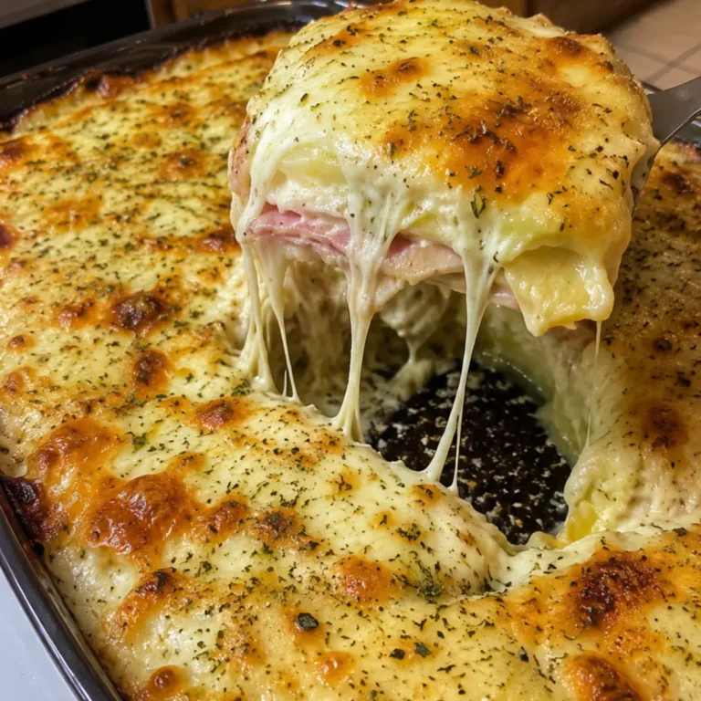 Cómo hacer Lasaña de Papa con Jamón y Mozzarella, cremosa y bien gratinada