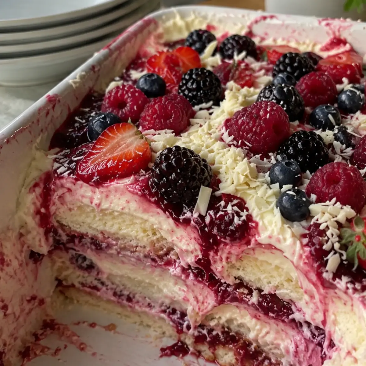 Cómo hacer Postre de Chocolate Blanco y Frutos Rojos bien cremoso