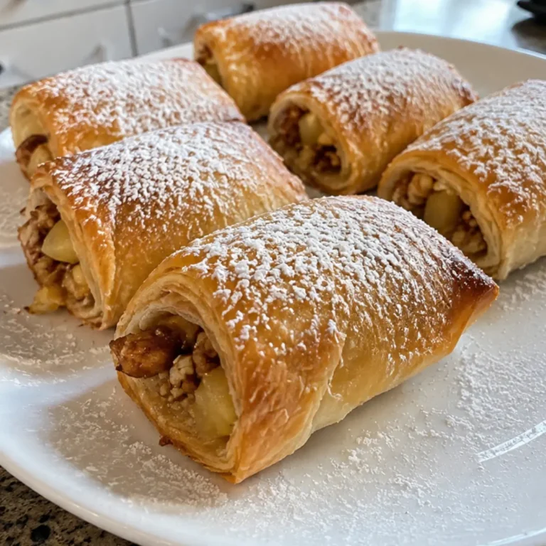 Mini Strudel de Pera y Nueces con masa casera