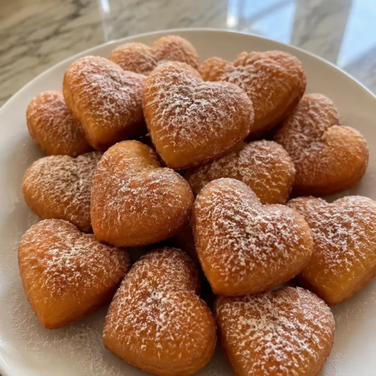 Mini donas de corazón fritas