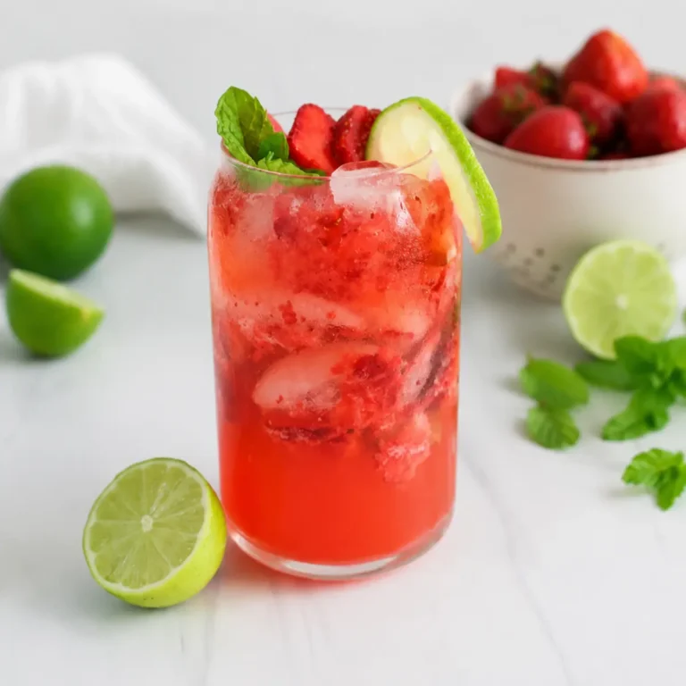 Mojito de fresa sin alcohol