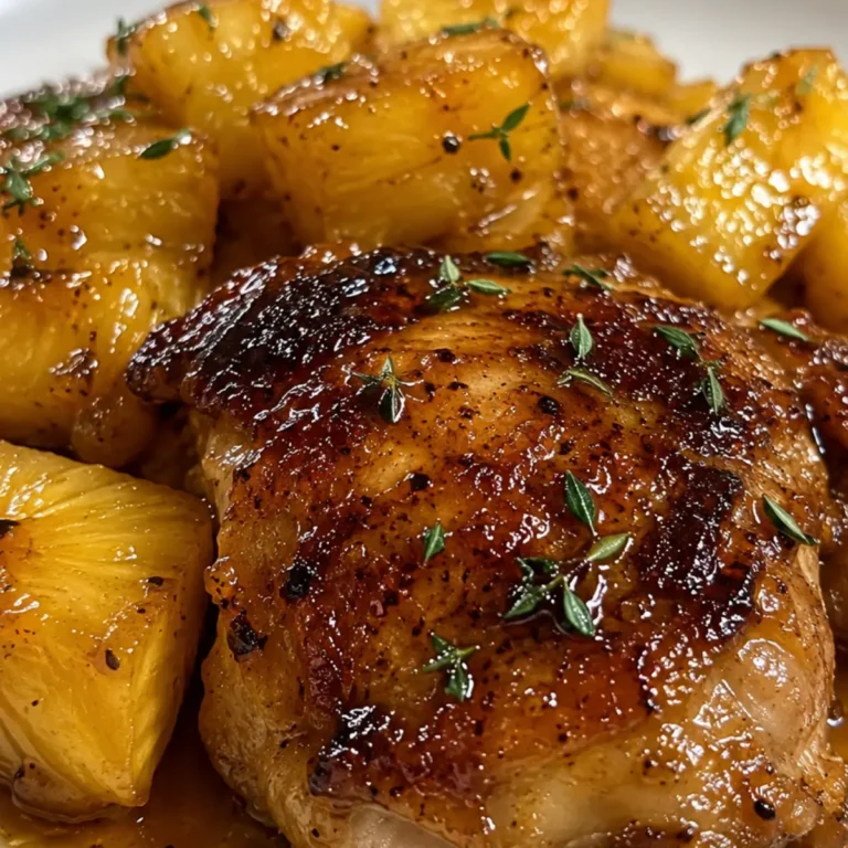 PIERNA DE 2 POLLO EN SALSA DE PIÑA