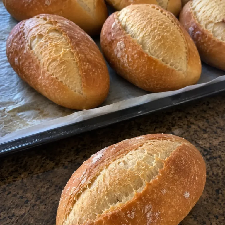 Pan Francés Casero o Bolillos Crujientes Hechos en Casa