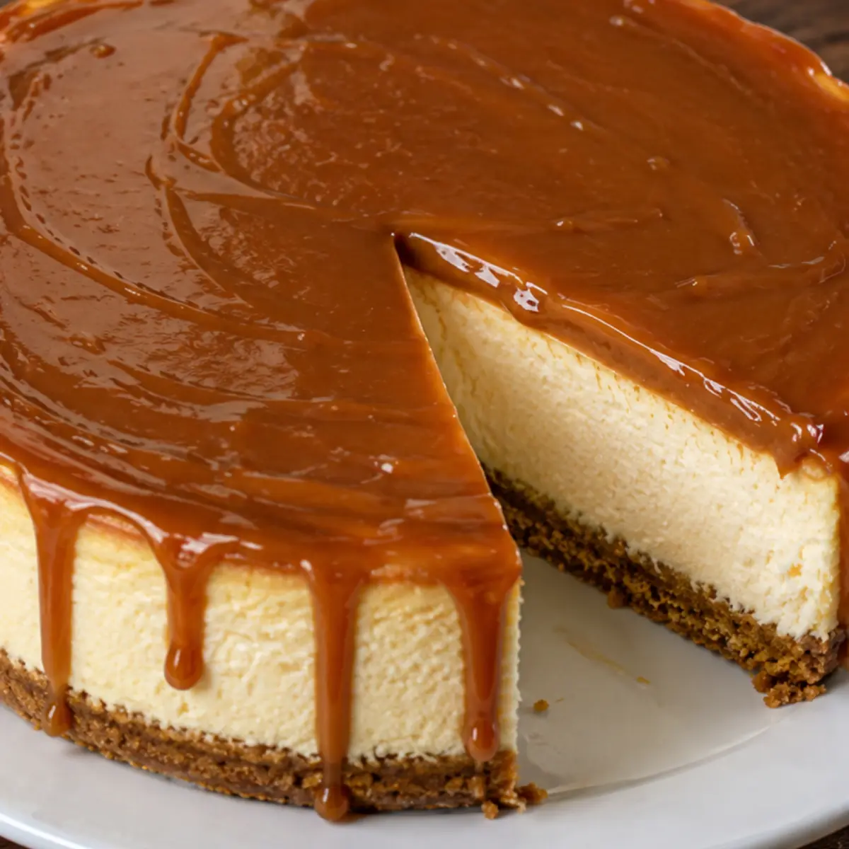 Pay de queso con cajeta