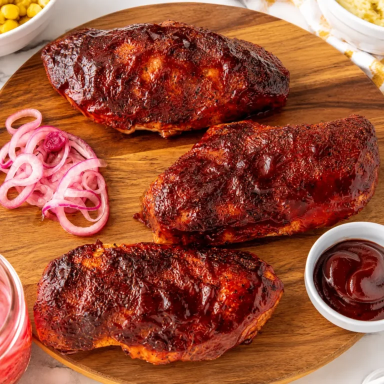 Pechuga de pollo a la barbacoa al horno