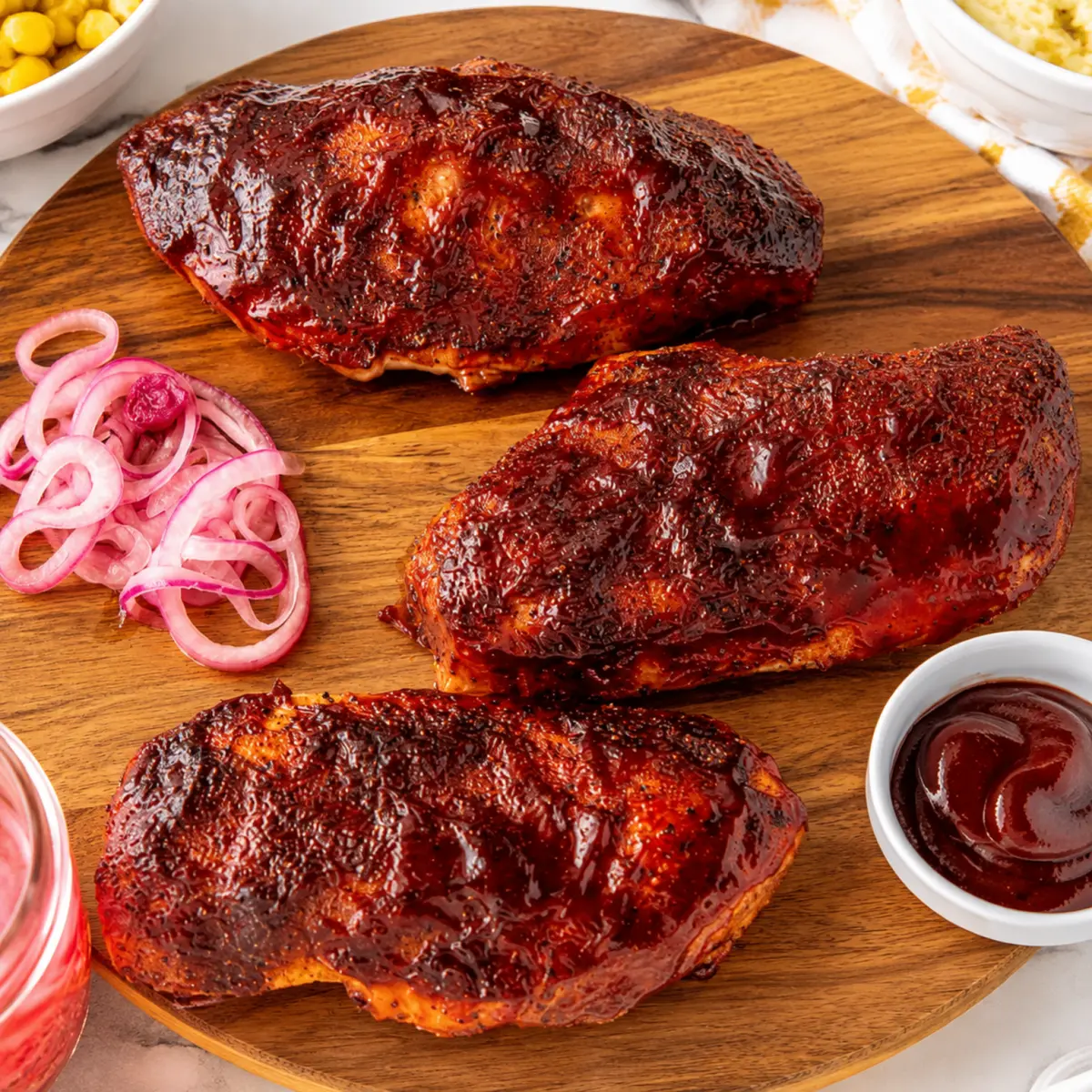 Pechuga de pollo a la barbacoa al horno