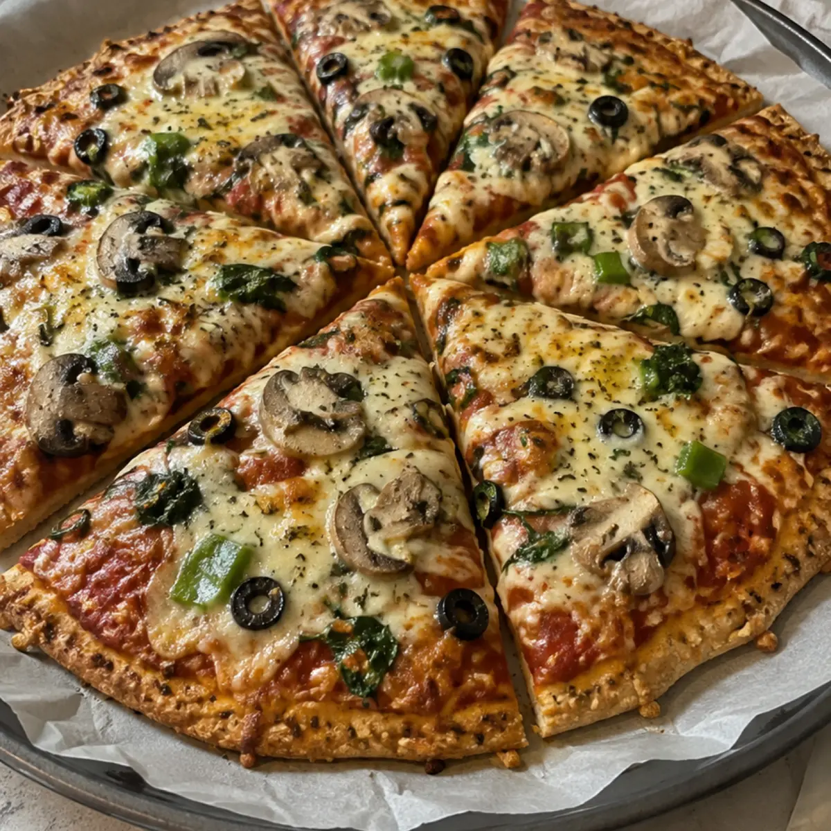 Pizza de avena saludable