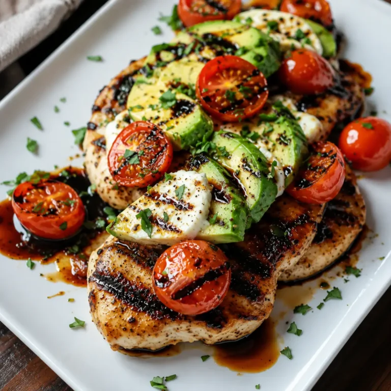 Pollo a la parrilla con aguacate al estilo California