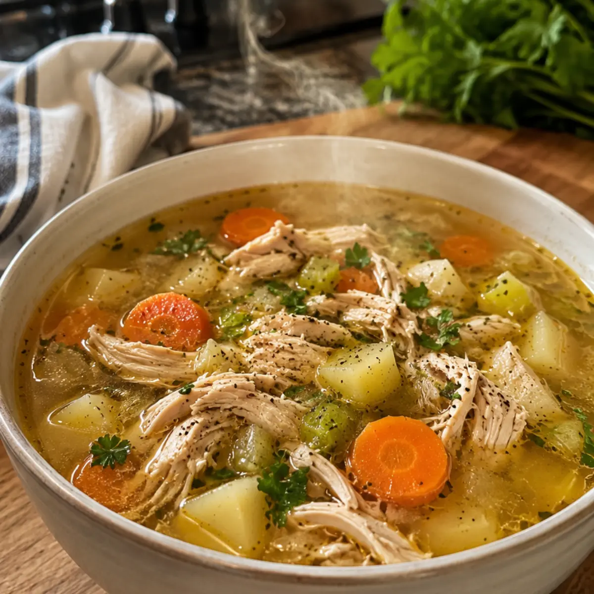 Sopa de Pollo fácil con Verduras. Ver comentarios