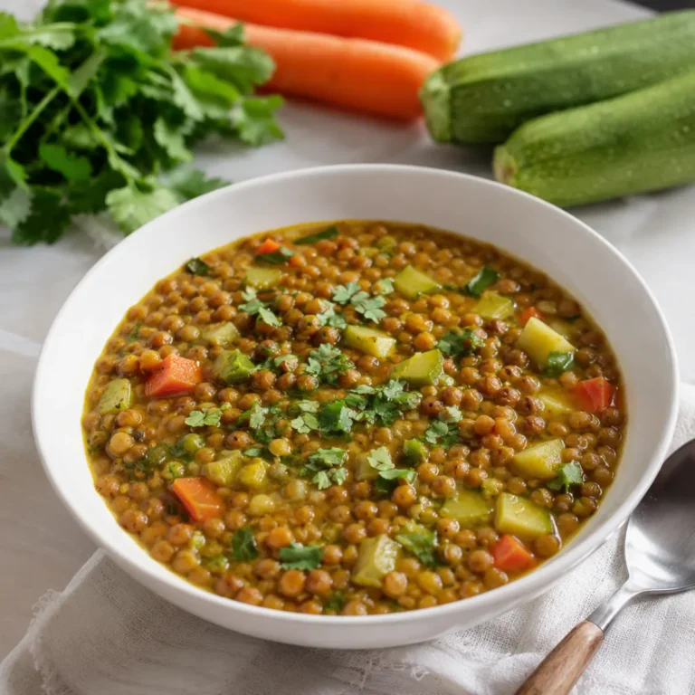 Sopa de lentejas con verduras & cúrcuma