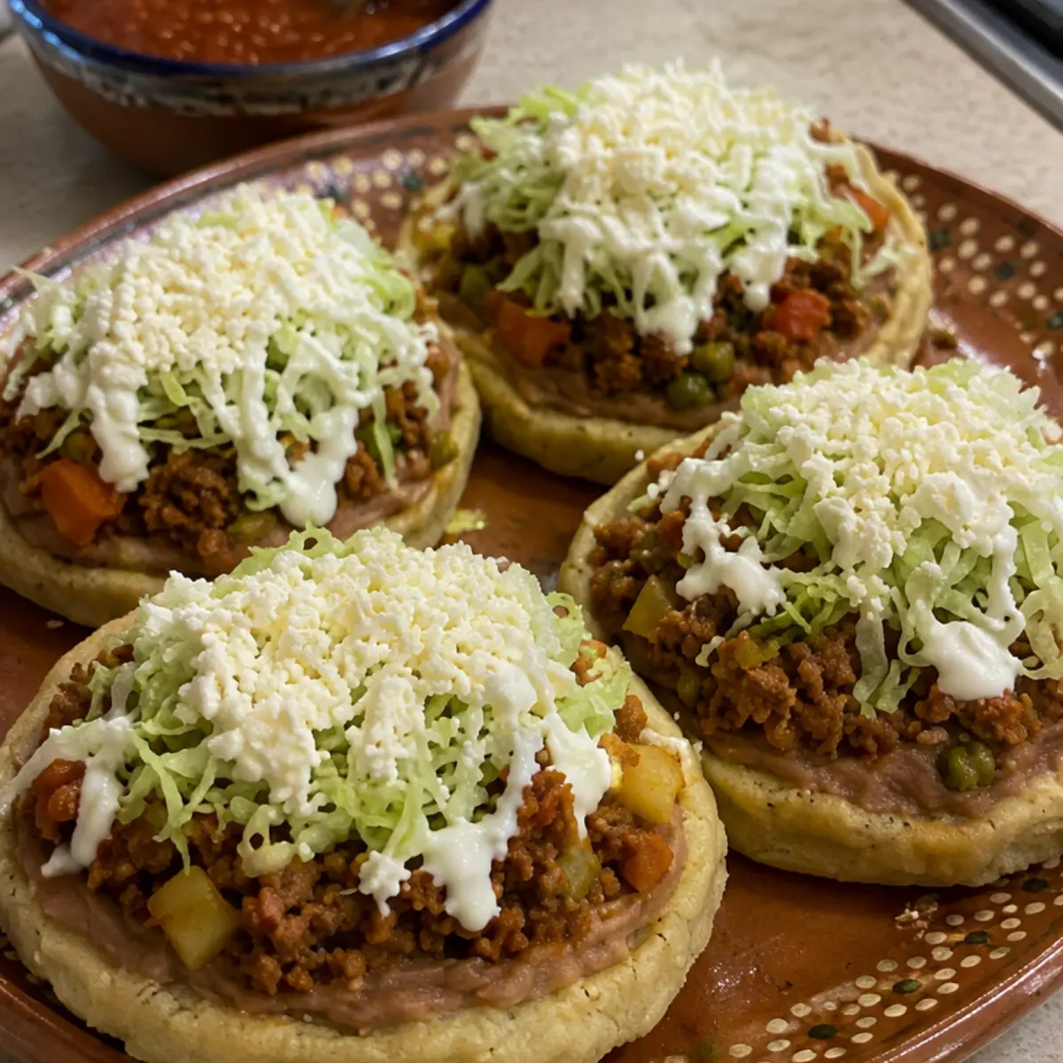 Sopes de picadillo