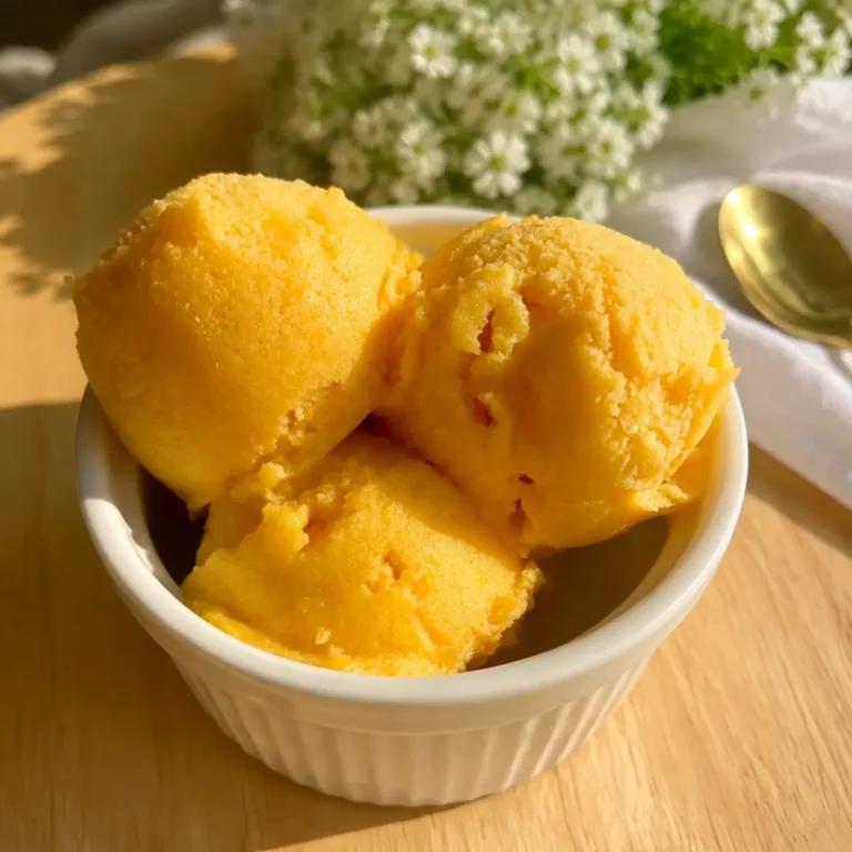 Sorbete de melocotón