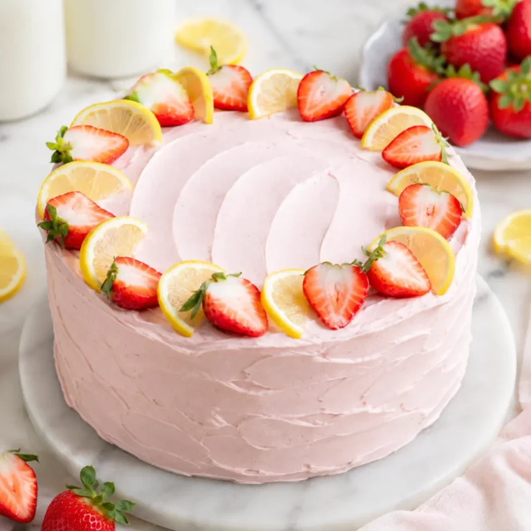 Tarta de limón y fresa