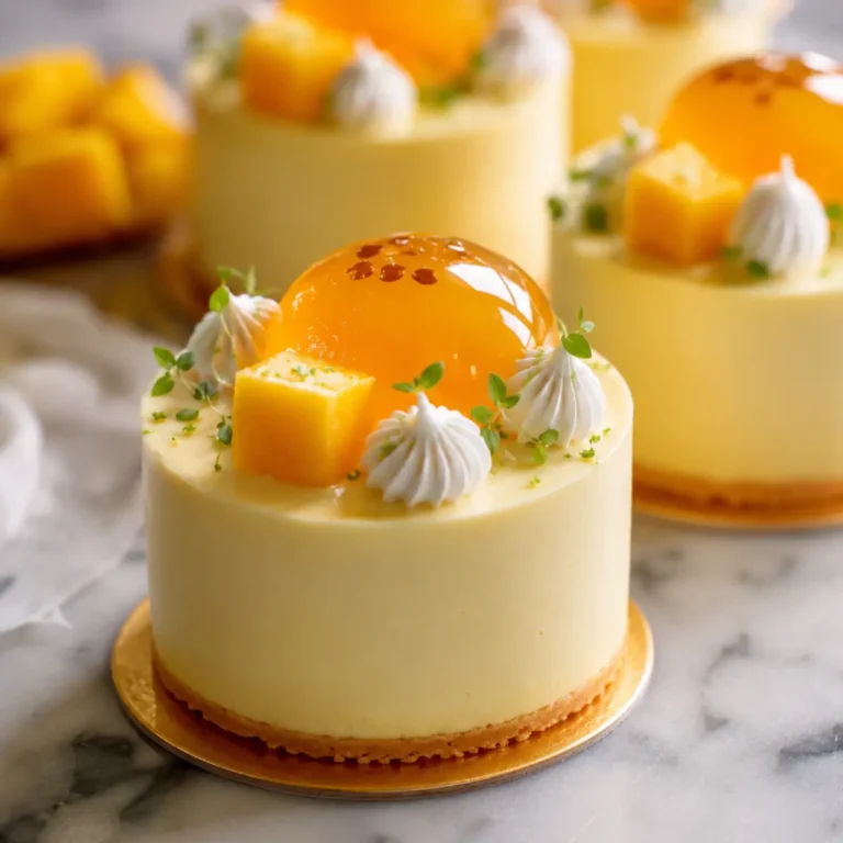 Tarta de mousse de mango y coco