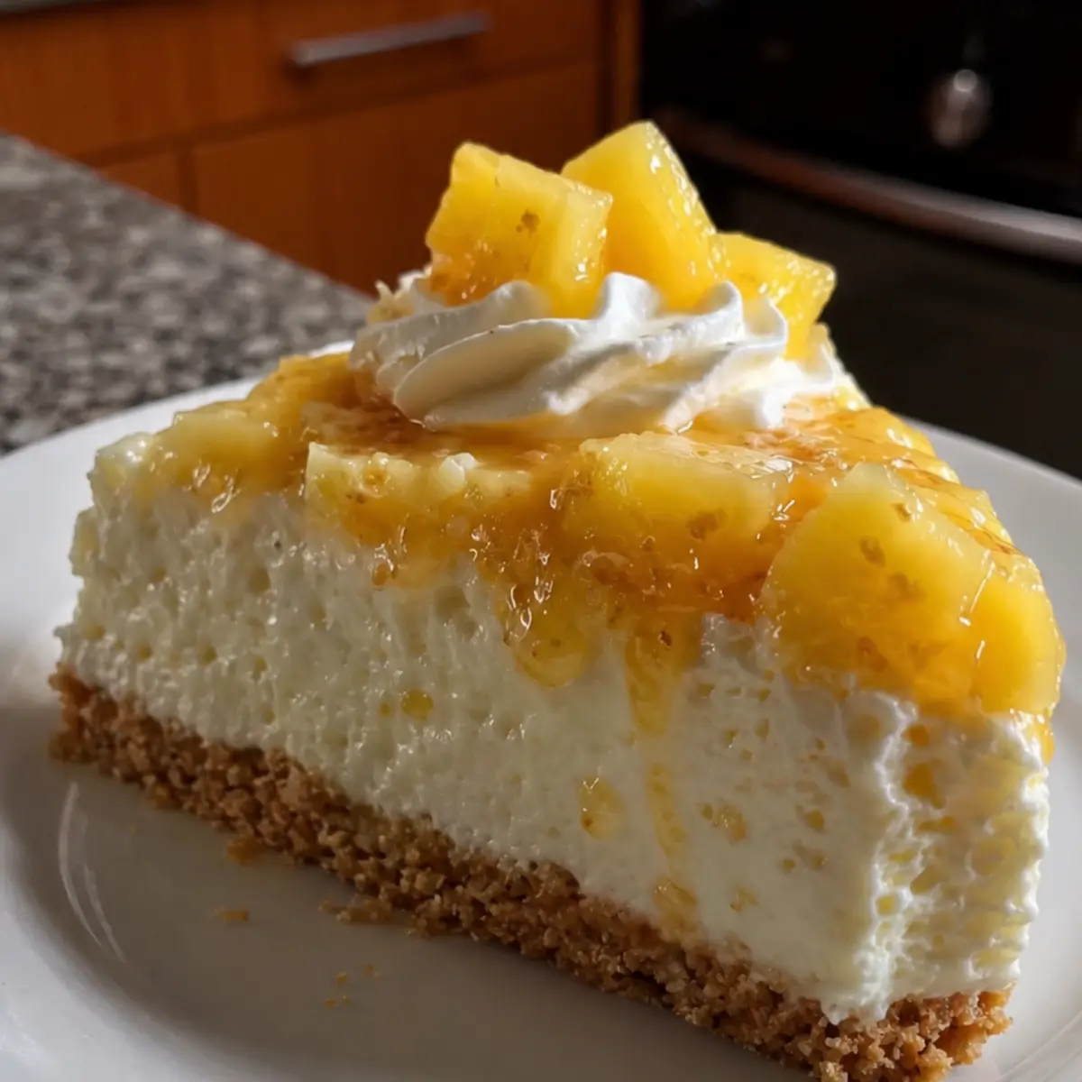 Tarta de queso piña