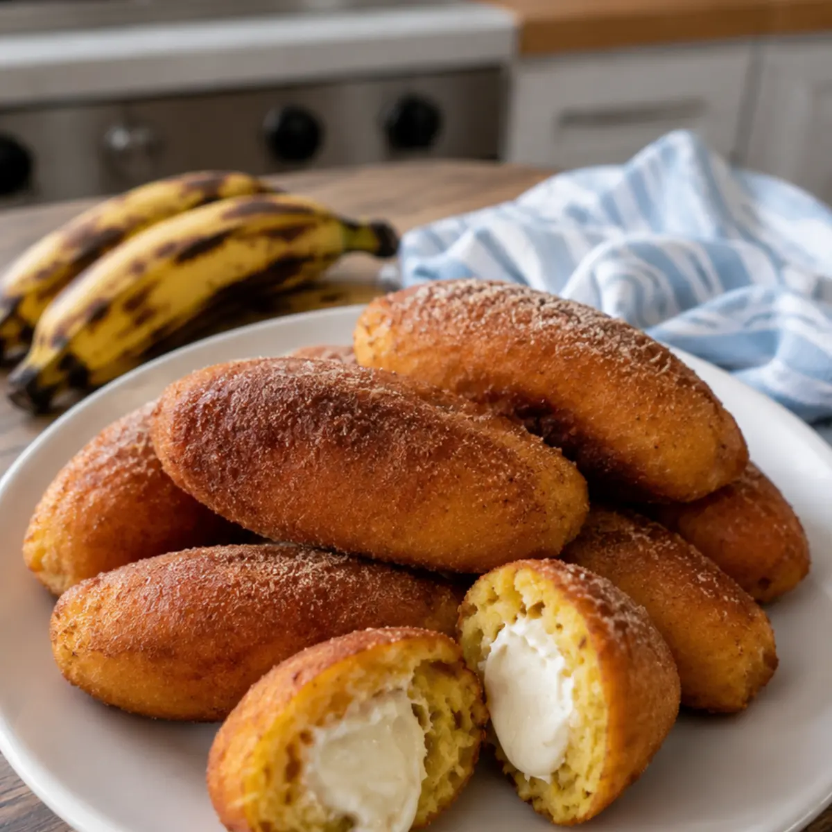 MOLOTITOS DE PLÁTANO RELLENOS DE QUESO