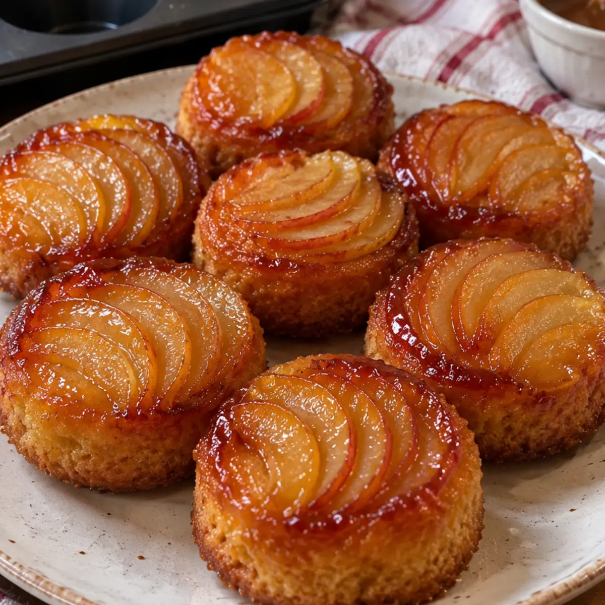 Mini Tortitas invertidas de Manzana