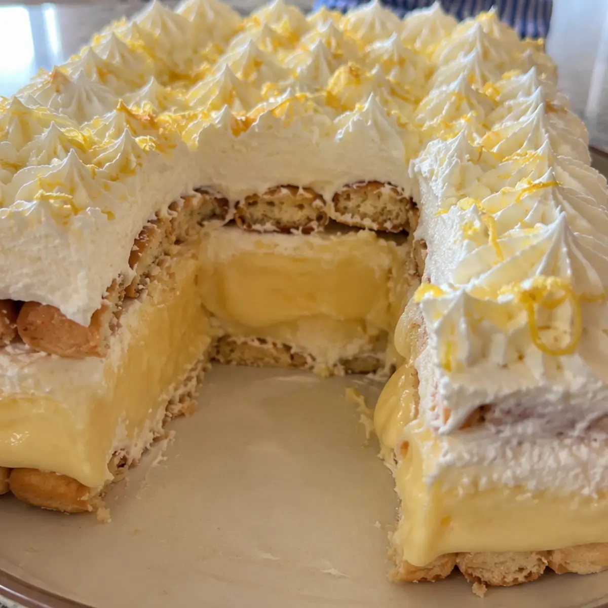 Postre de Limón con Vainillas y Crema