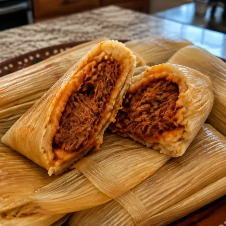 Tamales rojos de puerco